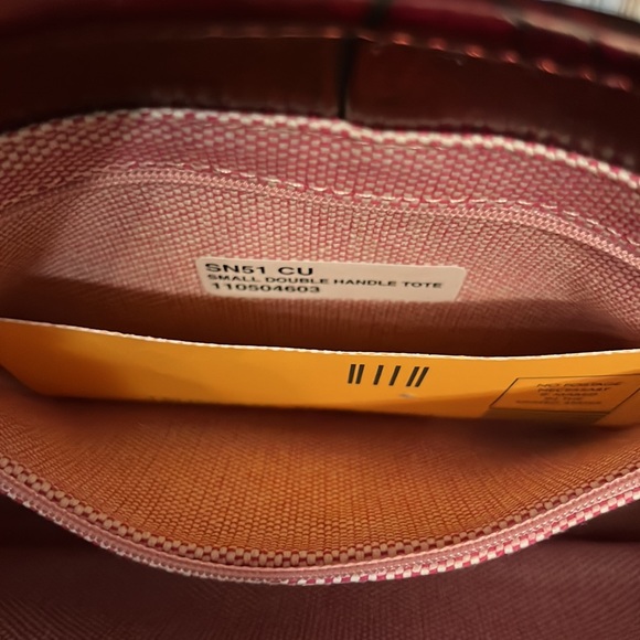 Dooney and Bourne Croc Embossed! Brand New with Tags! Crimson Color! - Picture 6 of 9